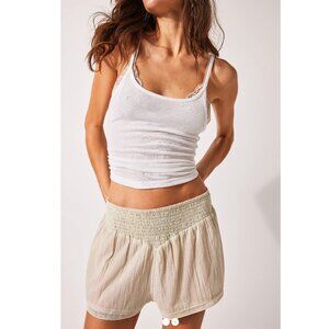 NWT Free People Lucky In Love Shorts Soft Ruched Loungewear XS